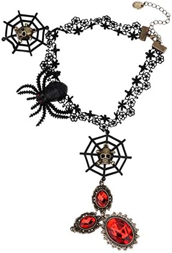 Abaodam Halloween Žene Spider Net Skull Crna ogrlica Chic Choker