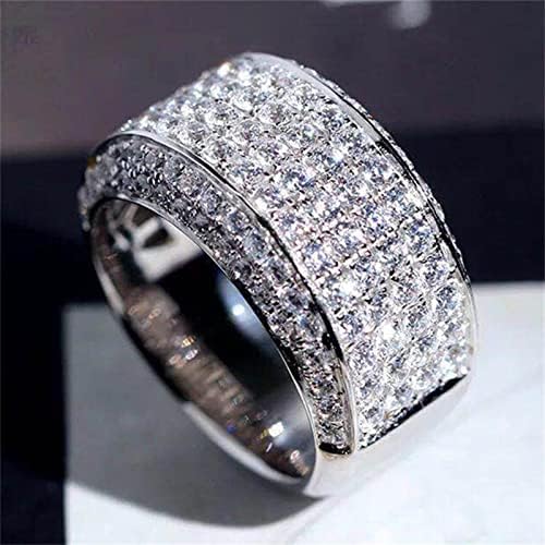 DBYLXMN Memorial Diamond Inlaid puni puni cirkon polumjesečni prsten zvonaste prstenje zvoni za žene