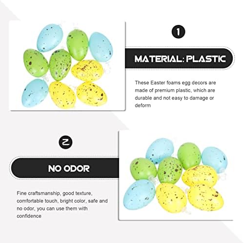 AMOSFUN Present ukrasi 36pcs Uskršnja dekoracija jaja za vešanje jaja plastična uskršnja jaja