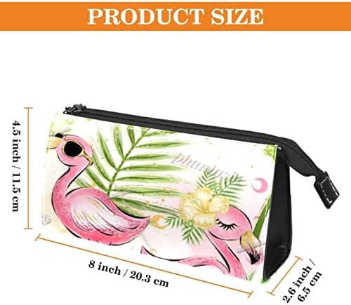 Tbouobt pokloni za muškarce Žene šminke torbe toaletna torbice Male kozmetičke vrećice, tropska džungla flamingo