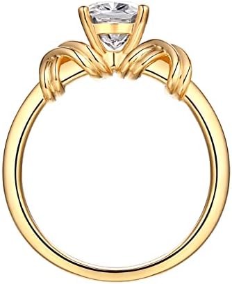 NSQFKALL Classic New Ring Wedding Angažman prsten Retro Gold Ženski jednosoban tkani uzorak moda Moderna zabava