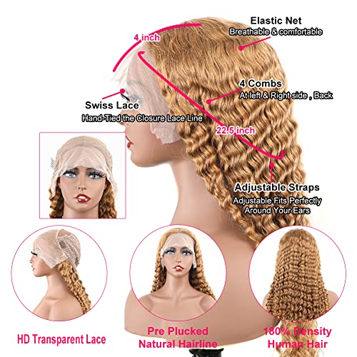 Bly Light Brown Coabote 10A Ljubačna kosa plavuša sprijeda za žene za žene 13x4 HD prozirna prije pljeskanih