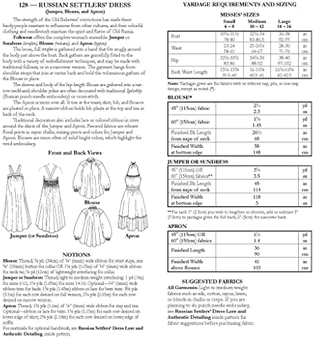 Folkward Ruski haljina na raspolaganju 128 Jumper bluza pregača tradicionalni šivanje uzorak Folkward128
