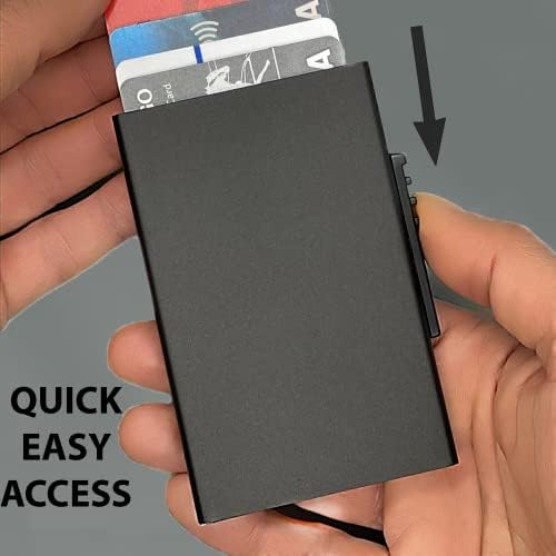 Minimalistički iskačući novčanik-Moderan držač za kartice - RFID zaštita i tanka metalna futrola