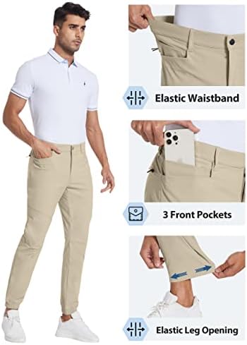 Puli muške rastezanje golf joggers hlača sa 4 džepa vodootporna tanka mozga planinarke casual putne pantalone