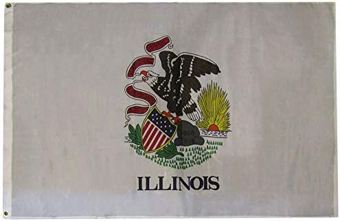 AES američka veleprodaja superstore 3x5 Država Illinois 3'x5 'Premium kvalitetna teška 75D poliesterska zastava