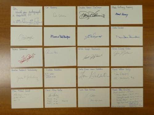 Više 200 potpisan 3x5 indeks kartice Bejzbol zvijezde HOFs pokojni itd Neki duplikati - MLB rez potpisa