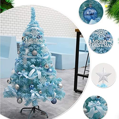 UxZDX plavi umjetni božićni stablo set Kućni ukras Pribor Božićni ukrasi za kućnu drveću Figurini Decor Decor