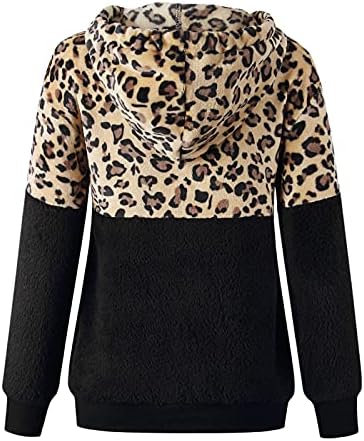 Žene Leopard patchwork dugih rukava dukserica pulover majica bluza bluza bluza bluzer tees polos