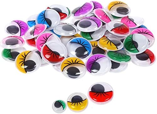 100 kom ljepilo Wiggly Googly Eyes sa trepavom DIY CRAFT pribor Mješovita boja - 1cm Korisno i profesionalno