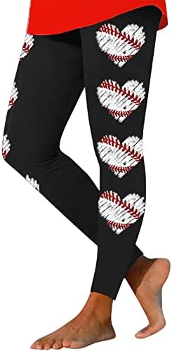 Bejzbol mama Softball soft baseball Softball uzorke s uzorkom za žene mršavi pantni elastični šljokica