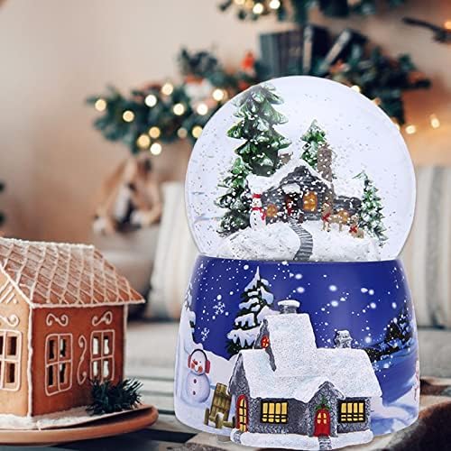 Božićne mrlje - Automatska rotacija Božićna snježna kutija sa pjesmama, boja LED svjetla / Muzički snježni globus