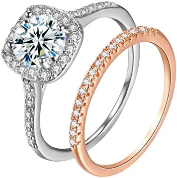 2023 Nova velika i mala dva zlatna prstena Zircon Micro Set pozlaćeni prsten za vjenčanje ženski prsten
