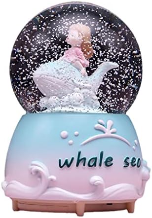 Slynsw Dream Dolphin Crystal Ball Girl Rođendan Poklon može zakretati plutajuće sniježne muzičke oktave