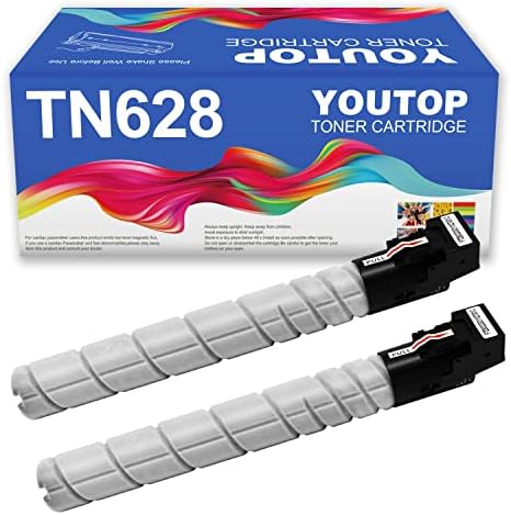 YOUTOP 2 Pakovanje TN-628 TN628 Crne toner kasete zamjene za Konica Minolta Bizhub 450i 550i 650i