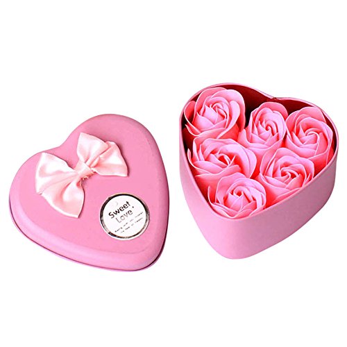 6kom srce mirisna kupatilo latica ruža cvijet sapun vjenčanje ukras poklon Pink
