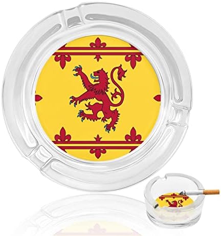 Škotska škotska rampant lav stakla za cigarete okrugle ladice za pepeo za kućni ured i restorane