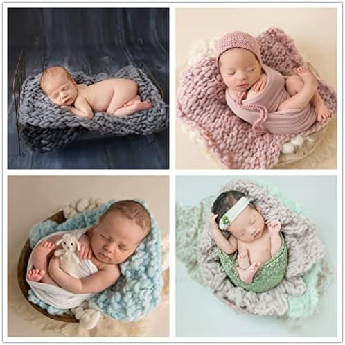 Coberllus novorođena beba Photo rekviziti pokrivač ručno rađeni pleteni twist Wrap poziranje pomoć