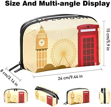 Electronics Organizer, I Love London Symbols Big Ben Small Travel Cable Organizer torba za nošenje, kompaktna
