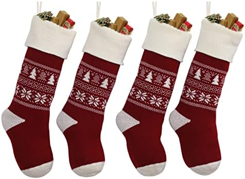 Gaxdetde Čarape Pokloni poklon vrećice inča ukras 18 pletenica Pakiranje Personalizirane 4 Božićne čarape s