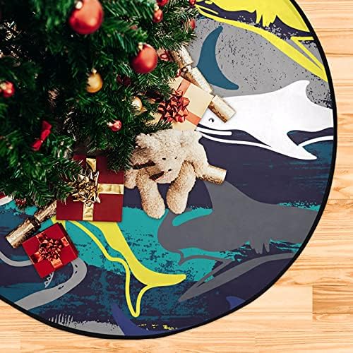 Morski psi traka vodootporna stalka za stalke za stalke Mat tepih ispod božićnog drveća Pribor