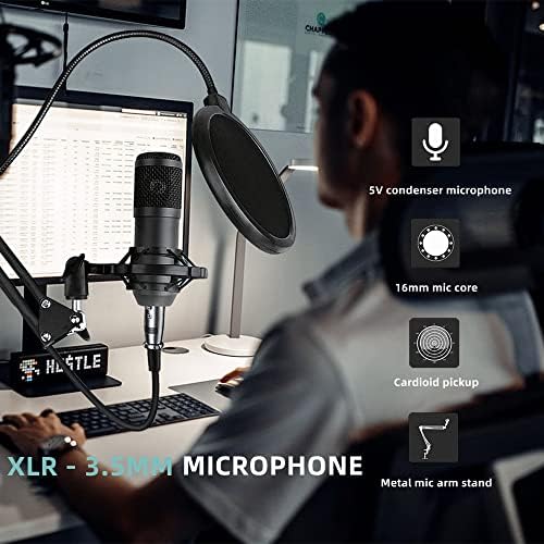 Podcast equipment Bundle, BM-800 Podcast Microphone Bundle-izmjena glasa sa Mic Arm-Studio kondenzatorski