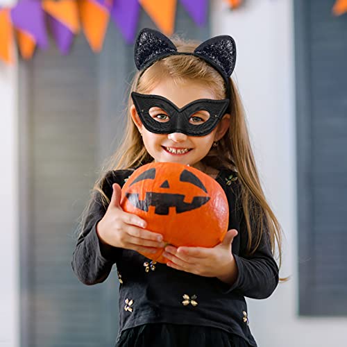 Halloween Cat traka za uši sa Mačjom maskom za lice mačka žena traka za kosu crna maska Halloween