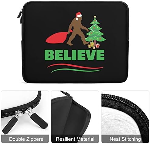 Božićni bigfoot sasquatch laptop poklopac zaštitne laptopske torbe za bagere za ruke za nošenje kućišta za muškarce