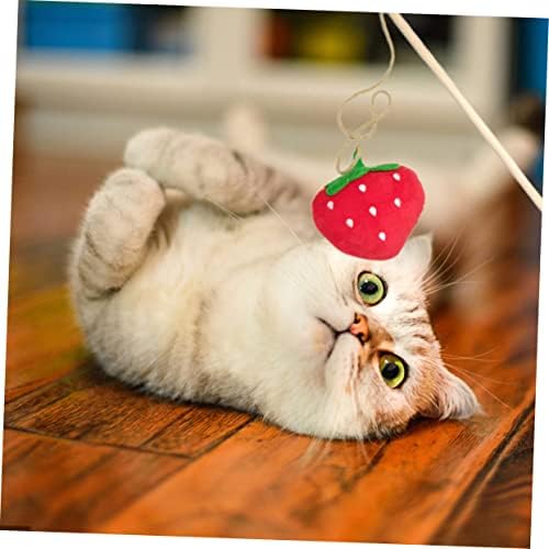 Patkaw Strawberry Cat Teaser Catnip igračke za mačke Theberchaud Pling Ribolovni popis Mačka Tyy