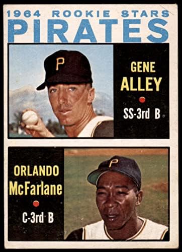 1964 TOPPS 509 Pirates Rookies Gene Alley / Orlando McFarlane Pittsburgh Pirates Dobri gusari