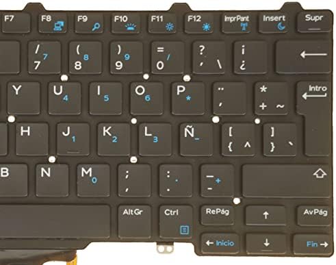 AZUBAYCOM Latinska španska tastatura za Dell Latitude 5250 E5250 E5270 7250 E7256 048G8Y pozadinsko