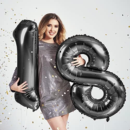 40-inčni crni 7 Baloni brojevi Baloni 0-9, broj 1 baloni, helijum folija mylar rođendan baloni za rođendan,