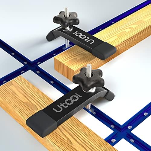 UTOOL 2 paket T-Track drži stezaljke Kit, 6-1/3 L x 1-1 / 5 širina, Crna