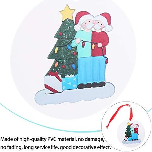 Aboofan 2pcs Božićna stabla privjesak ukras viseći preživio snjegović s poklopcem za pokrov za lice