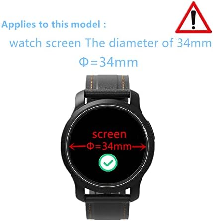 AEMUS okrugli promjer 34 mm zaštitni ekran, okrugli pametni sat kaljenog stakla