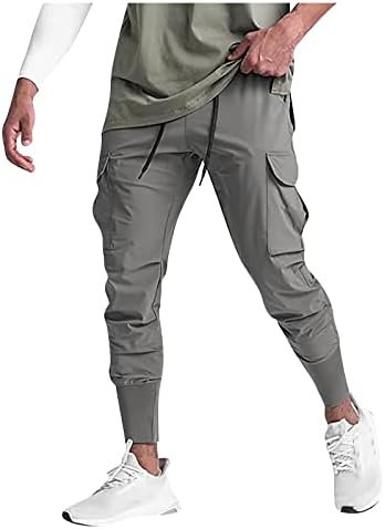 KANAAOGGO casual kaki hlače mens tanki nacrtač harem pant elastični struk planinarske pantalone s džepom veličine