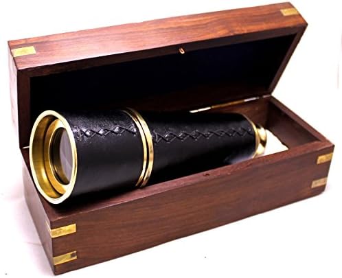 Nauticalmart Admiral's mesinga / kožna špijunska stakla 18 - mesingani teleskopi / špijuna / dvogled