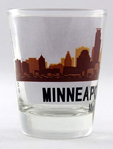 Minneapolis-St. Paul Minnesota Sunset Skyline Shot Glass