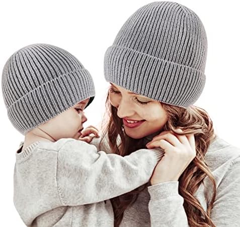 Jesen i zima jednobojna pletena kapa za odrasle za roditelje Za dijete topla Woollike pletena kapa Teal i