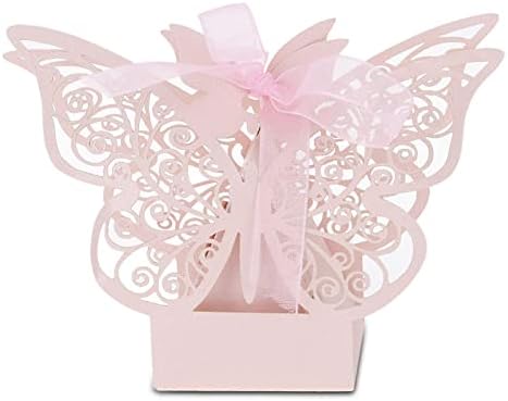 100pcs Vjenčana strana Poklon poklon kutija, kutije za vjenčanje leptira, kutije za bombone, za svadbenu zabavu