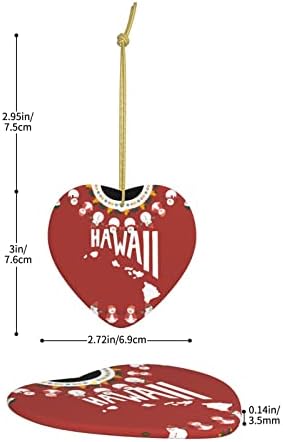 Havajska Ostrva Božićni Ukrasi Srce Keramika Viseći Ukras Praznični Ukrasi