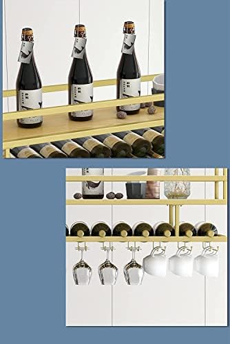 EMISOO viseća stropna polica 2-slojna stropna viseća polica stalak za vino kuhinjske police za odlaganje