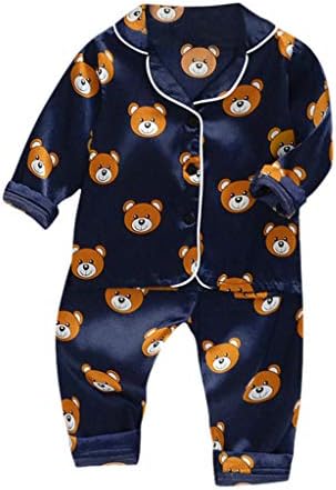 XBKPLO 2T Boy Pajamas dugih rukava Pajamas Set Majica T Shorts Kids Boys Baby Print Girls Odjeća