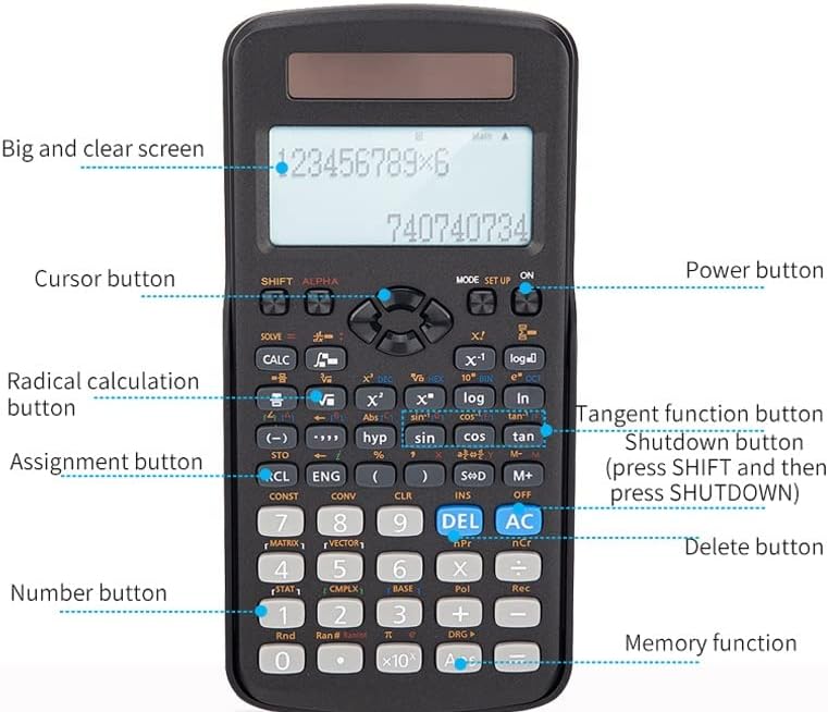 SDFGH Naučni kalkulator 417 Funkcija Standardni inženjer Kalkulatori srednjoškolskog studenta