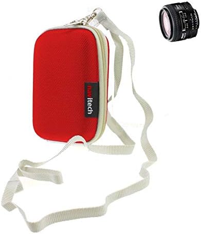 Navitech Crvena vodootporna zaštitna torbica za sočiva kamere kompatibilna sa Nikon NIKKOR Z DX 16-50mm