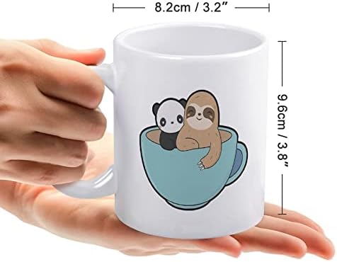 Panda i lenjivac Print šolja za kafu keramička šolja za čaj smešni poklon za kancelarijski dom Žene Muškarci