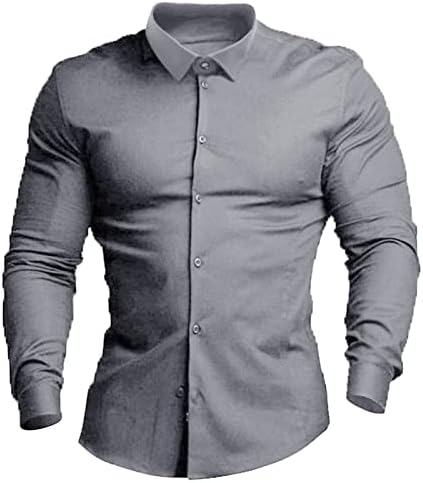 Jeke-dg mišićna silaska košulja SILK Workhit košulje Socijalni postolje Tanke čvrste haljine Kapute Elastična