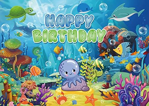 Crtani tematski podvodnu pozadinu Rođendni ukrasi za životinje Prijatelji Party Fotografija Pozadina