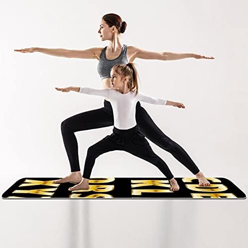 6mm Extra Thick Yoga Mat, žuta Abeceda uzorak Print Eco-Friendly TPE vježbe Mats Pilates Mat sa za jogu,