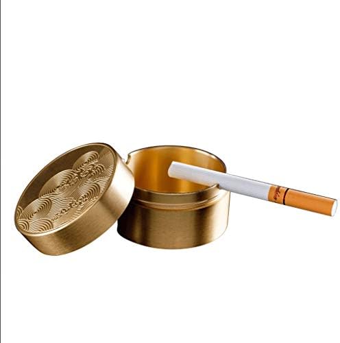Didi pepeljare za cigare čista mesingana pepeljara, metalne ukrasne cigarete pepeljara za vanjsku unutrašnju,